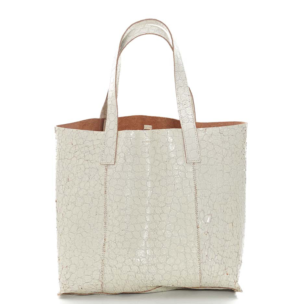 Дамска чанта от естествена италианска кожа модел ESTER beige cro